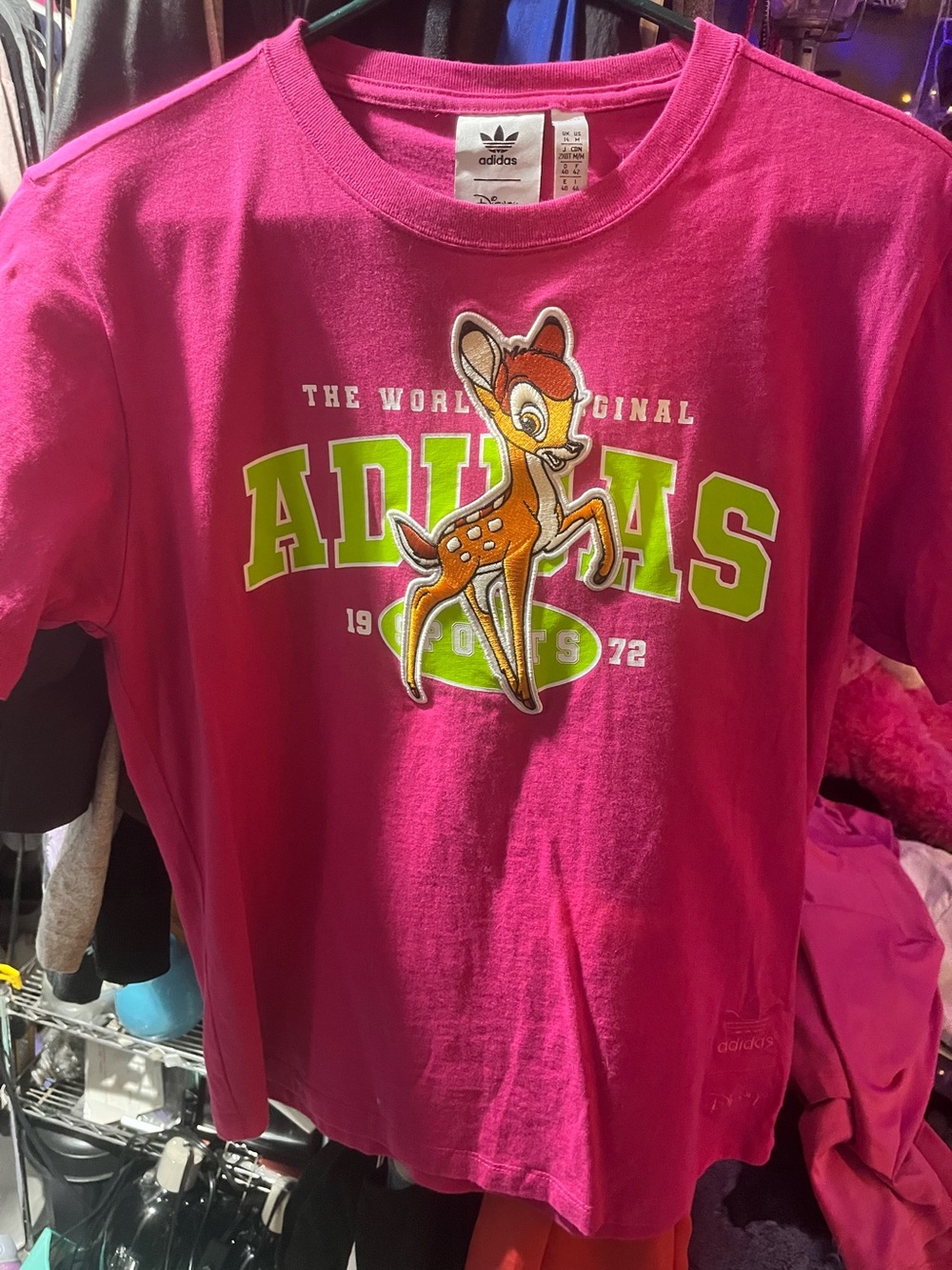 adidas Originals x Disney Bambi Graphic Tee Pink - Women’s Size Medium